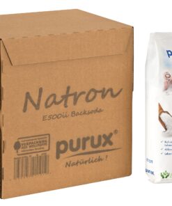 Purux Natрон Pulver Lebensmittelqualität 3kg nachhaltig verpackt Back Soda