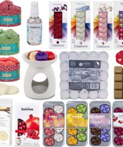 240-Piece Überraschung Duftset: 139 Duftwachs Melts + 100 Teelichter + Duftlampe - Aromatisches Geschenk für Zuhause - V