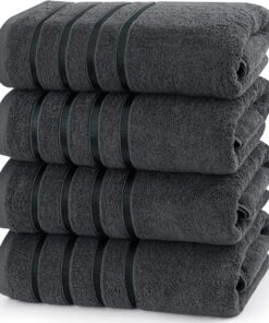 Utopia Übergroße Duschtuch-Set, 100% ringgesponnene Baumwolle, sehr saugfähig, schnell trocknend, für Badezimmer, Spa, H