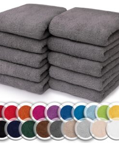 NatureMark 10er-Set fettabsorbierende Baumwoll-Frottee-Waschlappen – für Gesicht und Hände – 100% Baumwolle, weich und s