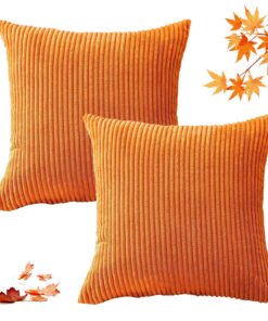 2 Stücke Dekorative Kordsamt Kissenbezug für Sofa und Sessel zu Hause und im Schlafzimmer Herbstdesign.