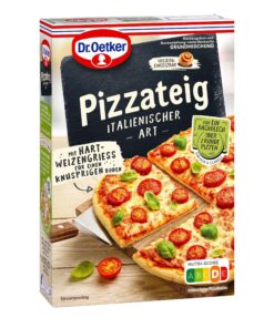 Dr. Oetker Backmischung Pizzateig Italienischer Art Vorteilspack Für Experten 12 x 320 g, Knuspriger Boden Durch Selberb