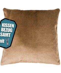 Wollyflaushi Luxuriöser weicher Samt Kissenbezug 40x80 cm - Braun mit verdecktem Reißverschluss