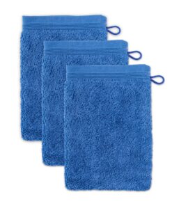 möve Waschhandschuh Superwuschel – 100% Baumwolle, 3er-Set (15×20 cm), cornflower