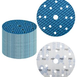 150mm Schleifscheiben 60 Körnung, 32 Stück Diamant-Form Schleifpapier für Profis im Werkstatt- und reparaturbetrieb(Bla
