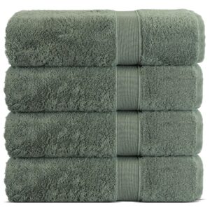 Chakir Turkish Linens 100% turkish Baumwolle badetücher, weiche und saugfähige für tägliches Gebrauch, 68x137 cm (grau)