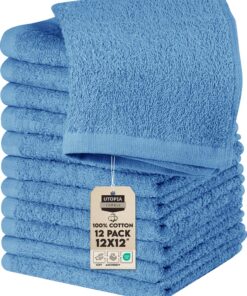 Utopia Towels 100% Ringgesponnen Baumwolle Waschlappen-Set - Sausammlung und Seidennah, hochwertige Flanell-Waschlappen