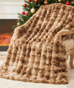 EMME Flauschige Wohndecke für Sofa, Kuscheldecke OEKO-TEX STANDARD 100