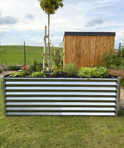 Hochbeet aus Metall mit 60 cm Höhe - Premium Stahl für lange Dauer - ideal für Gemüse und Kräuter im Garten - Rostfreies