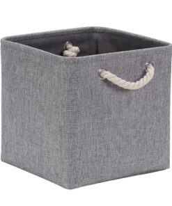 Mangata Aufbewahrungsbox Stoff 28x28x28 cm - faltbar und ideal für Schrank, Regal und Kleidung - Grau, 1er Pack
