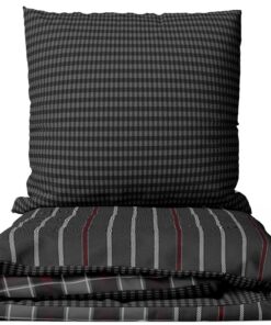 Leonardo Vicenti - Bettwäsche grau Baumwolle 155x200 gestreift modern Schlafzimmer Garnitur Set OEKO-TEX STANDARD 100