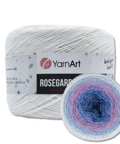 Frida's Wollhaus YarnArt: Wolle für Handweberei und Knüpfen - 26 Farben - 250 g = 1000 m (301 | Weiß-Hellblau-Rosa-Blau)