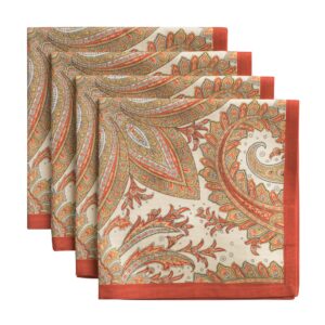 Maison d'Hermine Kaschmir Paisley Baumwollservietten Set perfekt für Familienessen und Feiertage (50,8 x 50,8 cm)