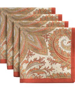 Maison d'Hermine Kaschmir Paisley Baumwollservietten Set perfekt für Familienessen und Feiertage (50,8 x 50,8 cm)