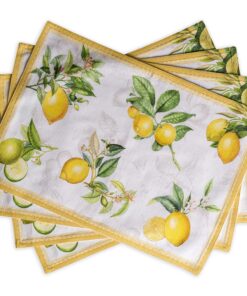 Maison d'Hermine Oster-Tischsets 100% Baumwolle, 4er-Set, dekorativ und waschbar für Dinnerpartys und Hochzeiten - OEKO-