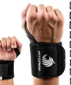 FITGRIFF® Handgelenk Bandagen 45cm Für Fitness und Kraftsport - Sichtbare Verbesserung der Wiederholungsstärke! | FITGR
