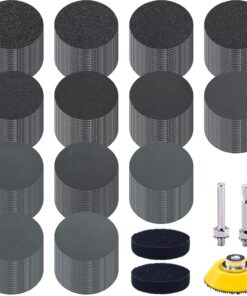 SIQUK 260 Stück nasse/trockene Schleifpapier für Auto Polieren - Körnung 60-5000 - Runde Schleifpads mit 1/4 Zoll Schaft