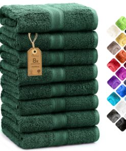 NatureMark Handtücher 8er Set – 100% Baumwolle, saugfähig & langlebig, 50×100 cm
