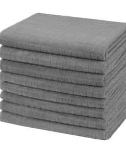 8er-Set microfasern Küchentücher weich super saugfähig und fusselfrei 45x65cm grau für die überaday Küche