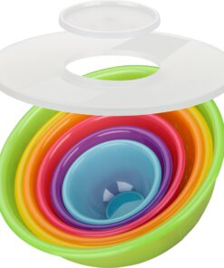 Kigima Bunt Schüssel Set 0,5L-6L für Küche und Koch - Vielseitig als Salatschüssel, Rührschüssel oder Teigschüssel - BPA