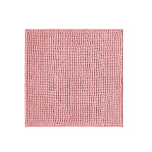 Decomira rutschfest Badematte waschbar Chenille | Duschvorleger Badezimmer Set | Rosa 45x45 cm OEKO-TEX