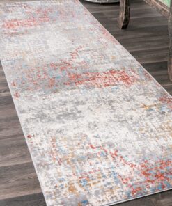 Mazovia Modern Teppichläufer Flur OEKO-TEX STANDARD 100 - Abstrakt Muster, Weich Kurzflor, 70x125 cm - für Vorzimmer, Ei