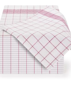 Blumtal Premium Geschirrtücher rot - Baumwoll Geschirrtücher - waschbar bis 95°C - OEKO-TEX zertifiziert - Küche - 10er