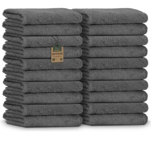 NatureMark Gästetücher - Soft, absorbent und easy-care - Für Bad und Gäste - Anthrazit Grau OEKO-TEX STANDARD 100 Natu