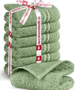 DecoHomeTextil Handtuch-Set 6 Gästetücher – 100% Baumwolle, kuschelweich & saugstark
