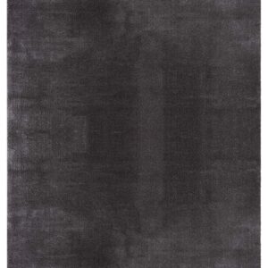 The Carpet Relax Weicher Badezimmerteppich Super Soft Felloptik Anthrazit 80 x 150 cm OEKO-TEX STANDARD 100 Anti-Rutsch