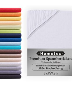 Premium Boxspringbett Spannbettlaken Oeko-TEX Made IN Green für Matratzen bis 35cm Weiß