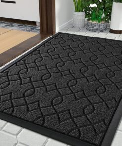 Yimobra Wassertreffer Fussmatte Aussen, Waschbar Wetterfest, 75 x 43 cm, Robuste und Wasserabsorbierende Fußmatte, Schmu