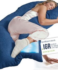 Orthopädisches Traumreiter Seitenschläferkissen Visco M Memory Foam [Schwangerschaftskissen, Stillkissen XXL, Komfortkis