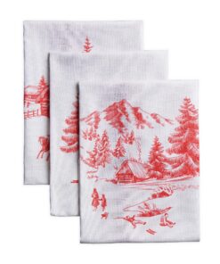 Maison d'Hermine Küchenhandtücher 3er-Set 100% Baumwolle OEKO-TEX STANDARD 100 saugfähige Stoff-Geschirrtücher für die K