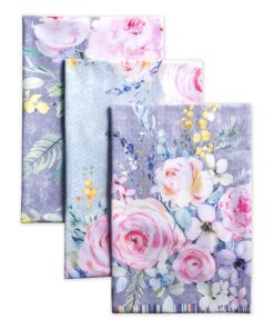 Maison d'Hermine Sweet Rose Lavender-Lush Lavender Handtücher | Baumwollset von 3 Bar Handtücher | Sommerfrische (50 cm