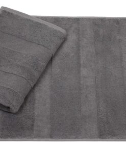 Betz 2er Set Badvorleger anthrazit grau Größe 50 x 70 cm Deluxe Qualität