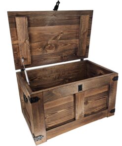 CREATIVE COOPER Rustikale Handarbeit Holztruhe Schatztruhe 77x49x45 cm