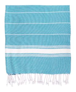 Nicola Spring Türkischer Baumwollbadetuch - Soft & Luxuriös für Dich - Im Bad oder am Strand - 170 X 90cm - Hellblau