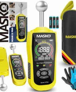 MASKO® Feuchtigkeitsmessgerät Feuchtigkeitsmesser HD-Display Alarm Taschenlampe