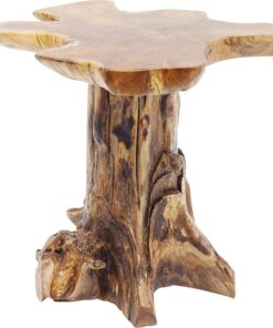 Kare Design Beistelltisch Tree für Wohnzimmerszenarien, modern Braun, massives Teakholz, ideal für Lifestyle-Besucher (