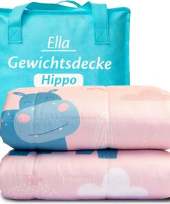 Ella Kinder Gewichtsdecke 2,4 kg 90x120 cm – Therapiedecke für Stressabbau & Angstzustände – hypoallergene Glasperlen, w