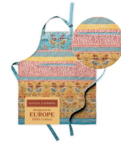 Maison d' Hermine verstellbare Schürze, 100% Baumwolle, OEKO-TEX, Damen & Herren, Kochschürze mit Mitteltasche
