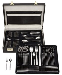 GRÄWE Besteckkoffer für 12 Personen - Serie Leipzig, 68-teilig aus Edelstahl, spülmaschinengeeignet & handpoliert, perfe