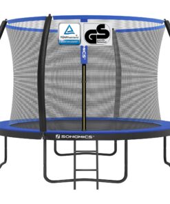 SONGMICS Rundes Gartentrampolin für Kinder Ø 305 cm, mit Sicherheitsnetz, Leiter und gepolsterten Stangen | SONGMICS Tr