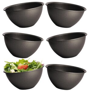 Hausfelder Salatschüssel Bowl Set - 6-teiliges BPA-freies Kunststoff Set für Hausfläche und Party - ideal für Familie un