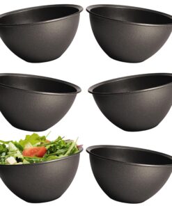 Hausfelder Salatschüssel Bowl Set - 6-teiliges BPA-freies Kunststoff Set für Hausfläche und Party - ideal für Familie un