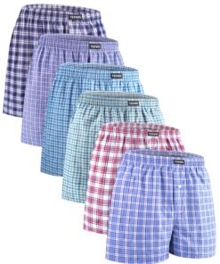 YESWEL Boxershorts Herren - 100% Baumwolle, Atmungsaktive Unterwäsche für Männer (Gr. M-XXL) - Amerikanische Unterhose