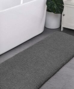 Badematte Rutschfest Verdickt Supersaugfähig - Dunkelgrau - 50x122cm Badematte Rutschfest Maschinenwaschbar Verdickt -