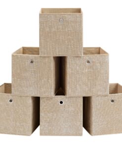 SONGMICS Aufbewahrungsbox, Vliesstoff, sandbeige RFB006K03, ideal für Haus und Garage,_sibling(Virtuelle Wahrnehmung), O