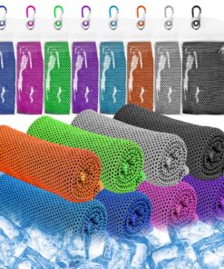 Kühlendes Handtuch Set für Yoga und Fitness - 8pcs 40x12 Microweveto Mikrofaser Kühltuch Sofortige Entlastung Campingspo